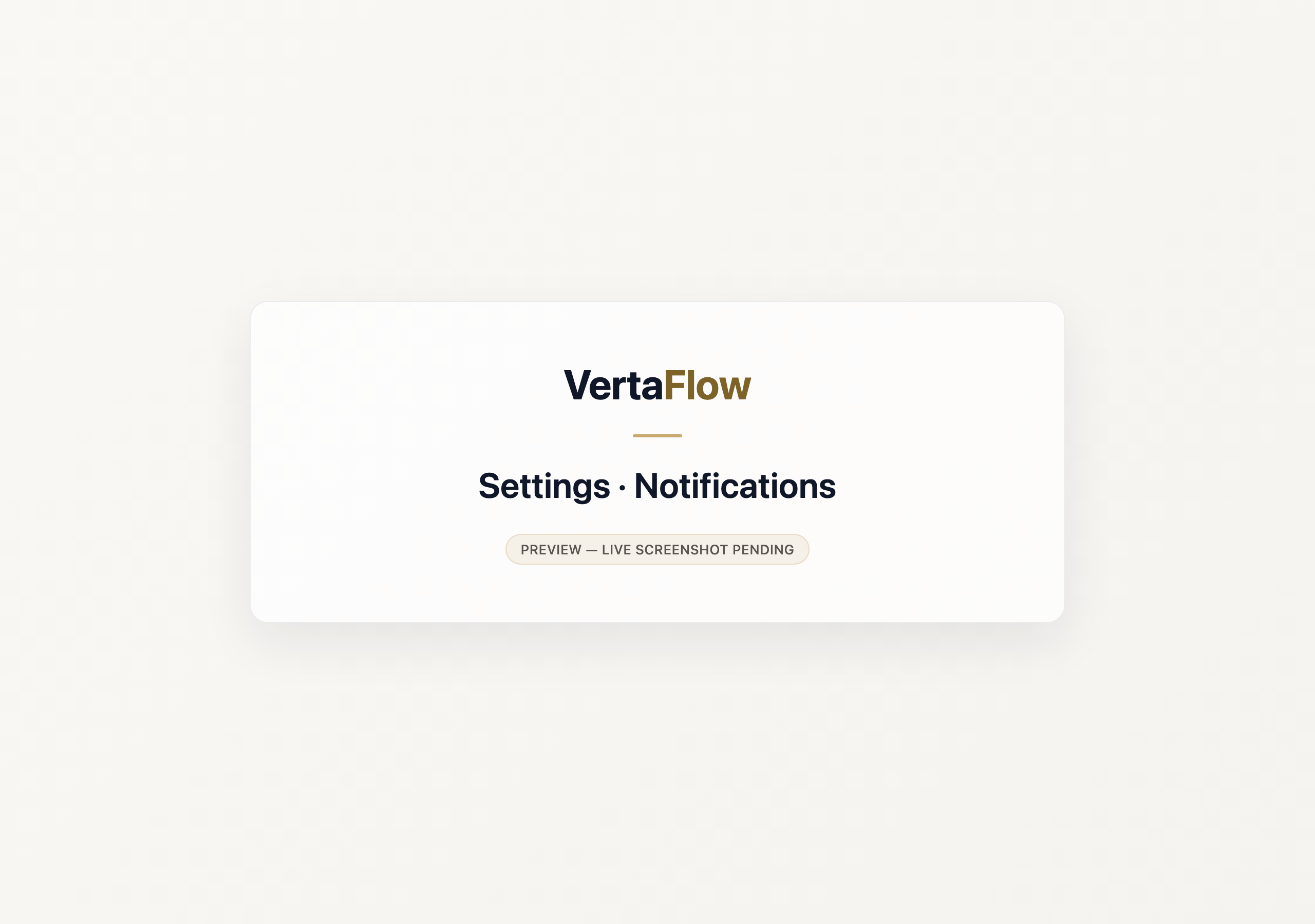 VertaFlow notification settings — per-user alert toggles, push opt-in, and inventory alert roles